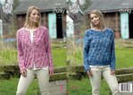 King Cole 4882 Knitting Pattern Womens Sweater and Cardigan in King Cole Big Value Tonal Chunky