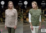 King Cole 4879 Knitting Pattern Womens Sweater and Top in King Cole Big Value Tonal Chunky