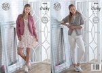 King Cole 4986 Knitting Pattern Womens Raglan Cardigans in King Cole Big Value Chunky