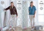 King Cole 4985 Knitting Pattern Womens Short & Long Sleeved Cardigans in King Cole Big Value Chunky