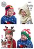 King Cole 4870 Crochet Pattern Childrens Christmas Novelty Hats in DK and Chunky