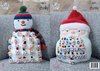 King Cole 4871 Knitting Pattern Snowman & Santa Advent Cushions in Chunky