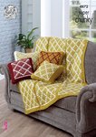 King Cole 4872 Knitting Pattern Throw and Cushion Covers in King Cole Big Value Super Chunky