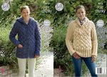 King Cole 4874 Knitting Pattern Womens Raglan Sleeve Jacket and Sweater in Big Value Super Chunky