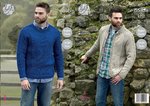 King Cole 4925 Knitting Pattern Mens Raglan Sweater and Jacket in King Cole Majestic DK