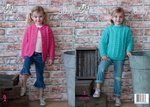 King Cole 4972 Knitting Pattern Girls Cabled Sweater and Cardigan in King Cole Comfort Chunky