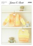 James C. Brett JB356 Knitting Pattern Baby Cardigan and Slipover in Baby Marble DK