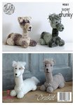 King Cole 9081 Crochet Pattern Andre the Alpaca Toy / Doorstop in King Cole Big Value Super Chunky