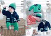 King Cole 4948 Knitting Pattern Baby Childrens Jackets Sweater and Hat in King Cole Comfort Aran