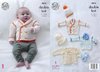 King Cole 4876 Knitting Pattern Baby Jackets Sweater and Hats in King Cole Smarty DK & Big Value DK