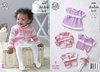 King Cole 5085 Knitting Pattern Baby Dress and Cardigans in King Cole Cherish & Cherished DK