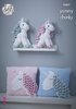 King Cole 9087 Knitting Pattern Toy Unicorn and Cushion in King Cole Yummy Chunky