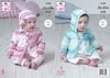 King Cole 5102 Knitting Pattern Baby Hooded and Collared Coats and Hat in Cottonsoft Baby Crush DK