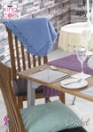 King Cole 5071 Crochet Pattern Table Mats Coasters Runner Seat Pads & Table Cloths in Giza 4ply