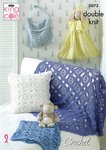 King Cole 5073 Crochet Pattern Blankets Cushion Toy Bag & Nappy Bag in King Cole Cottonsoft DK