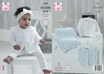 King Cole 5204 Knitting Pattern Baby Cardigans Blanket and Hat in Cottonsoft Candy DK