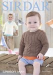 Sirdar 4898 Knitting Pattern Baby and Child Round and V Neck Sweaters in Sirdar Supersoft Aran