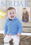Sirdar 4900 Knitting Pattern Baby and Child Collared & Hooded Cardigans in Sirdar Supersoft Aran
