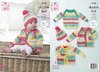 King Cole 5138 Knitting Pattern Baby Child Jacket Cardigan Sweater and Hat in King Cole DK