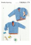 UKHKA 179 Knitting Pattern Baby and Childrens Cardigans in DK