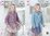 King Cole 5128 Knitting Pattern Girls V and Round Neck Cardigans in Cottonsoft DK