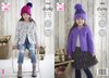 King Cole 5168 Knitting Pattern Girls Easy Knit Raglan Cardigans and Hat in Comfort Chunky
