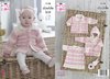 King Cole 5158 Knitting Pattern Baby Sweater Top and Jacket in King Cole Drifter For Baby DK