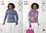 King Cole 5231 Knitting Pattern Womens Sweater and Cardigan in King Cole Sprite DK