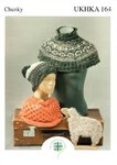 UKHKA 164 Knitting Pattern Womens Fairisle Neck Warmer Hat and Cowl in Chunky