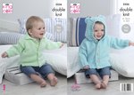 King Cole 5256 Knitting Pattern Baby Child Collared and Hooded Jackets in Big Value Baby DK