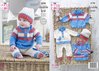 King Cole 5218 Knitting Pattern Baby Raglan Sweaters, Pants and Hat in Cherished DK
