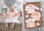 King Cole 5216 Knitting Pattern Baby Cardigans and Matinee Jacket in Cherished DK