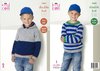 King Cole 5260 Knitting Pattern Boys Raglan Hoodie and Sweater in King Cole Big Value DK