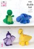 King Cole 9105 Knitting Pattern Childrens Dinosaur Toys in King Cole Big Value DK