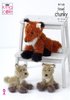 King Cole 9110 Knitting Pattern Childrens Toy Fox in King Cole Tinsel Chunky