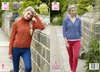 King Cole 5310 Knitting Pattern Womens Cardigan and Sweater in King Cole Merino Blend DK