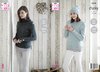 King Cole 5178 Knitting Pattern Womens Easy Knit Sweaters and Hat in King Cole Timeless Chunky
