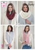 King Cole 5184 Knitting Pattern Womens Snoods and Scarves in King Cole Timeless Chunky