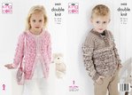 King Cole 5432 Knitting Pattern Childrens Cardigan and Sweater in King Cole Comfort Kids and Baby DK
