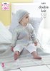 King Cole 5421 Knitting Pattern Baby Childrens Cardigan Hat and Blanket in King Cole Beaches DK
