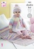 King Cole 5420 Knitting Pattern Baby Childrens Cardigan Hat and Blanket in King Cole Beaches DK