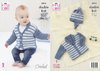 King Cole 5414 Crochet Pattern Baby Jacket Hat and Blanket in King Cole Big Value Baby DK