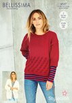 Stylecraft 9587 Knitting Pattern Womens Easy Lace Cardigan and Sweater in Stylecraft Bellissima DK