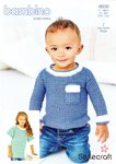 Stylecraft 9609 Crochet Pattern Baby and Child Sweater and Tunic in Stylecraft Bambino DK