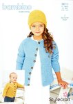 Stylecraft 9610 Crochet Pattern Baby and Child Cardigan and Hat in Stylecraft Bambino DK