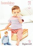 Stylecraft 9608 Crochet Pattern Baby and Child Striped Top and Sweater in Stylecraft Bambino DK