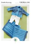 UKHKA 198 Knitting Pattern Baby Cardigan and Blanket in DK