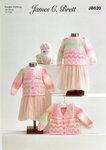 James C Brett JB620 Knitting Pattern Baby Childrens Sweater and Cardigans in Baby Marble DK