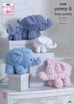 King Cole 9109 Knitting Pattern Childrens Toy Elephants in King Cole Funny Yummy and Yummy