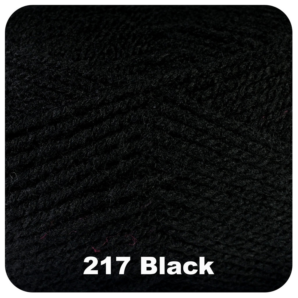 Cygnet Aran Knitting Yarn 100g 100% Acrylic 217 Black 